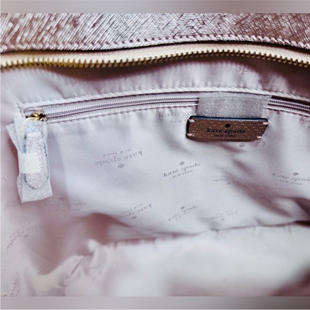 Kate Spade Lrg Gold Glitter Tote Shoulder Bag NWT - Picture 11 of 17